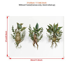 Canvas Poster Modern Art Mandrakes Plant Herbology Print Magic Botanical Waterco