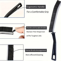 Long Handle Groove Cleaning Brush Hard Bristle Window Door Crevice Scrubber
