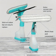 Glass Cleaner Brush Water Spray Window Brush Water Scraper