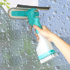 Glass Cleaner Brush Water Spray Window Brush Water Scraper