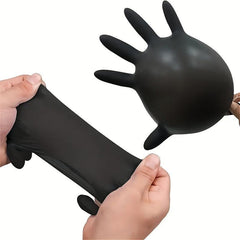100PCS Nitrile Gloves Thickened for Cleaning Hairdressing Gardening Waterproof