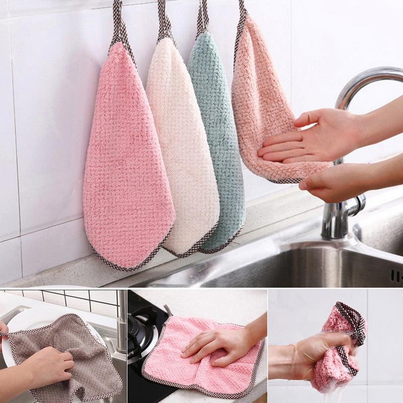 5 Pack Kitchen Towels Non Stick Absorbent Dish Cloths for Cleaning