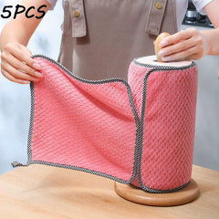 5 Pack Kitchen Towels Non Stick Absorbent Dish Cloths for Cleaning