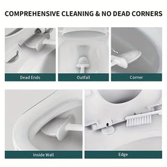2 Toilet Brushes & 1 Holder Wall Mounted Toilet Brush And Holder Set