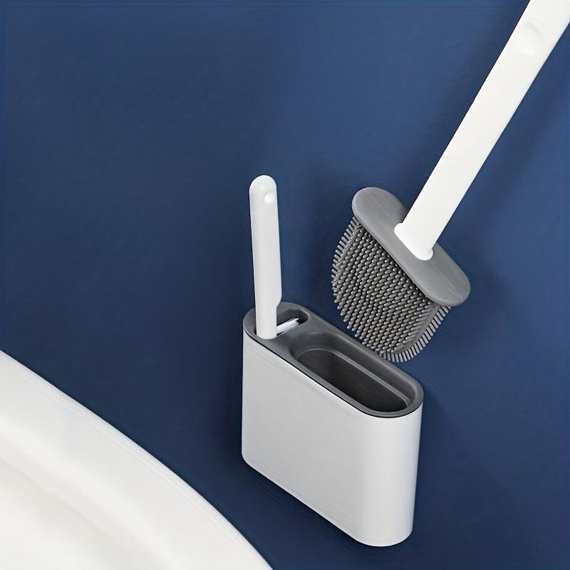 2 Toilet Brushes & 1 Holder Wall Mounted Toilet Brush And Holder Set