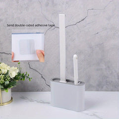 2 Toilet Brushes & 1 Holder Wall Mounted Toilet Brush And Holder Set