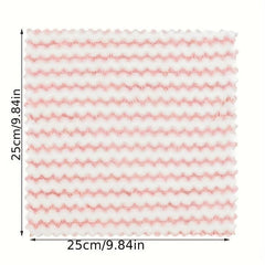 10pcs Coral Velvet Dishwashing Cloth Soft Absorbent Towel