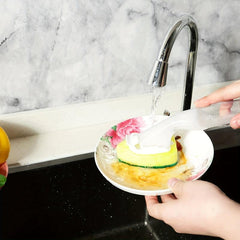 7pc Replacement Dishwashing Stick & Sponge Head Clean Kitchen Sink