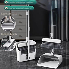 3pcs Household Broom Floor Brush Dustpan Set Thickened Sweeping Broom
