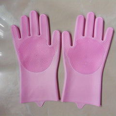 Kitchen Silicone Dishwashing Gloves Waterproof Insulation Magic Gloves