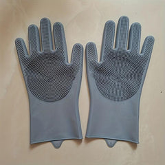 Kitchen Silicone Dishwashing Gloves Waterproof Insulation Magic Gloves