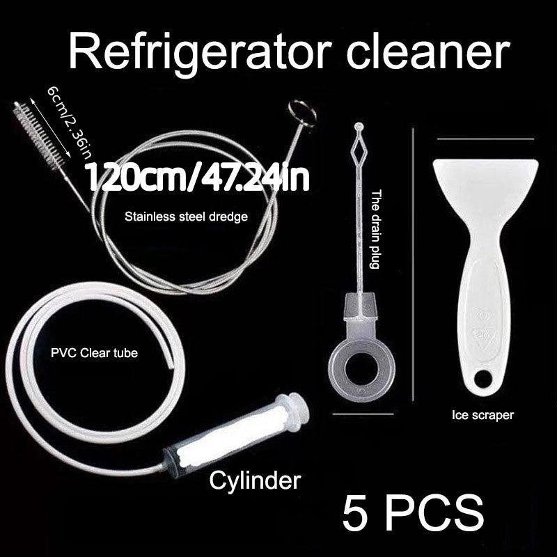 5pcs Fridge Drain Hole Clog Cleaning Tool Set Universal Dredging Kit