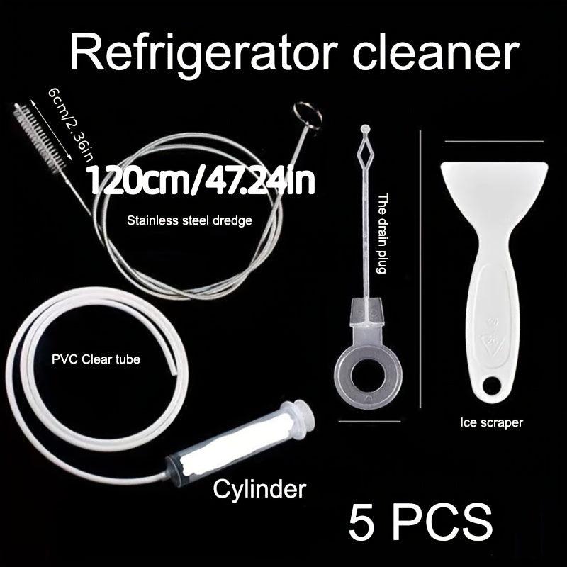 5pcs Fridge Drain Hole Clog Cleaning Tool Set Universal Dredging Kit