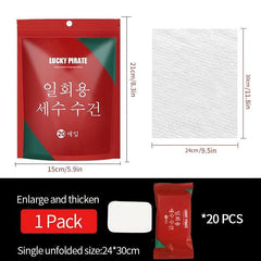 20pcs Compression Towel Travel Portable Small Square Towel Disposable Face Towel
