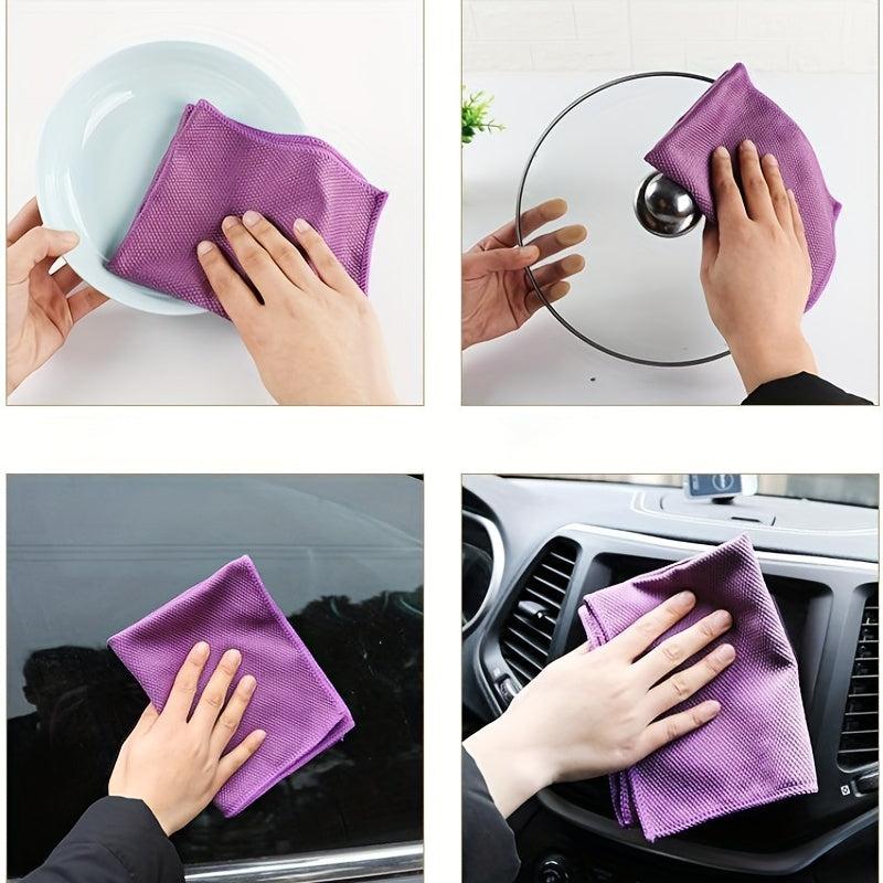 10pcs Microfiber Glass Cleaning Cloth & Nano Cloth Set