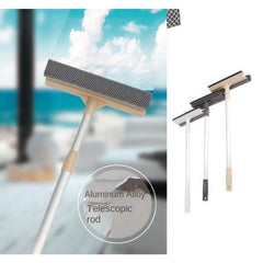 Telescopic Window Squeegee Glass Wiper Water Removal Scraper