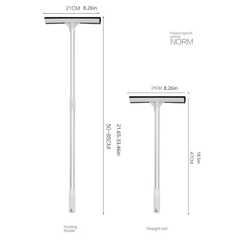 Telescopic Window Squeegee Glass Wiper Water Removal Scraper