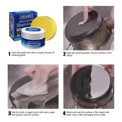 Heavy Duty Cleaner Paste for Kitchen Pots Pans - Stain & Rust Remover