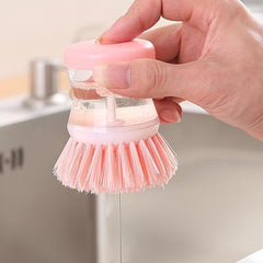 3pcs Cleaning Brush with Soap Dispenser, Multi-functional Dish Washing