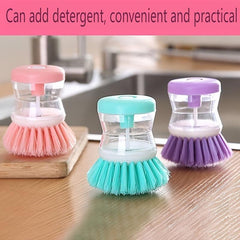 3pcs Cleaning Brush with Soap Dispenser, Multi-functional Dish Washing