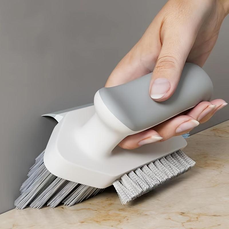 3-Sided Floor Brush for Bathroom/Toilet Cleaning