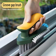 3-Sided Floor Brush for Bathroom/Toilet Cleaning