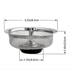 Kitchen Sink Filter Stainless Steel Slag Screen 3pcs
