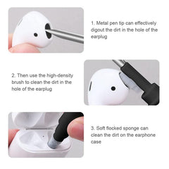 Earbuds Cleaning Pen Multi-function Cleaner Kit with Soft Brush