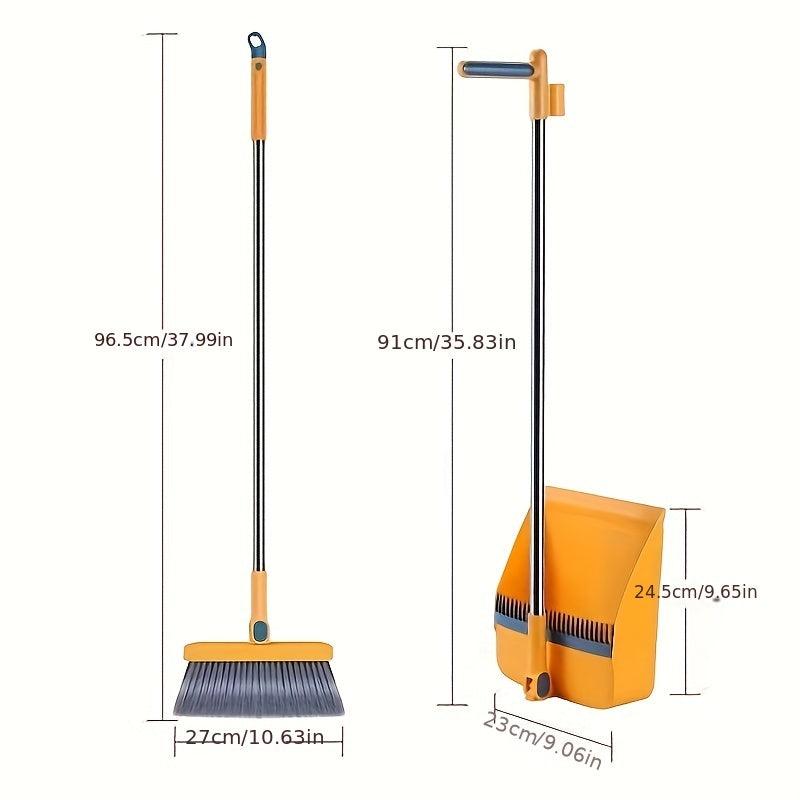 Household Broom And Dustpan Set Durable Plastic
