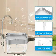 Kitchen Sponge Holder Soap Dispenser for Sink Dish Washing