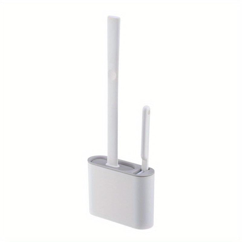 Silicone Toilet Brush and Holder Set with TPR Bristles