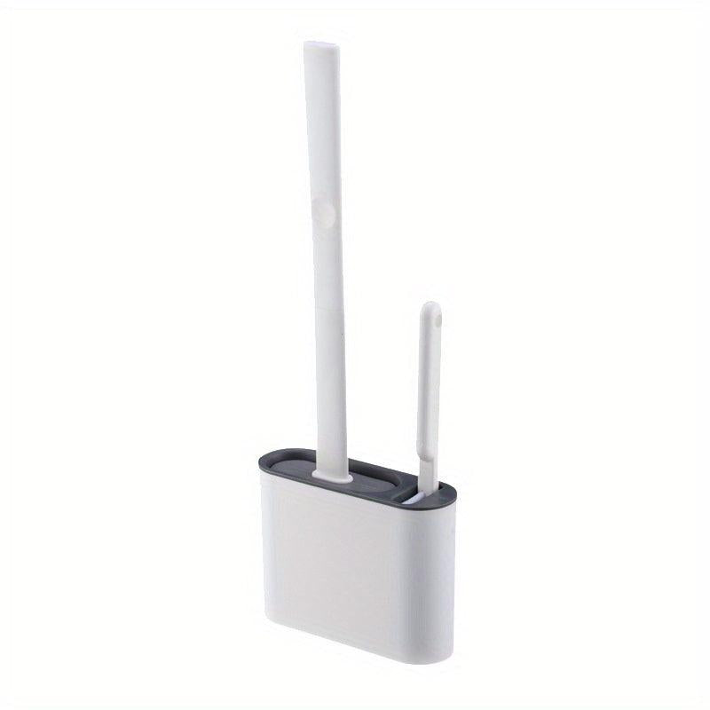 Silicone Toilet Brush and Holder Set with TPR Bristles