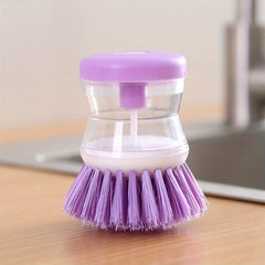 Ceramic Soap Dispenser Dish Brush for Dishes, Pots, Pans & Kitchen Sinks
