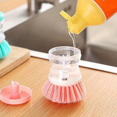 Ceramic Soap Dispenser Dish Brush for Dishes, Pots, Pans & Kitchen Sinks