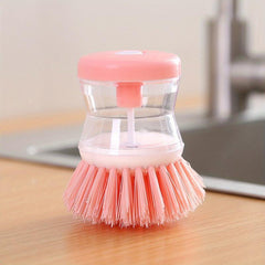 Ceramic Soap Dispenser Dish Brush for Dishes, Pots, Pans & Kitchen Sinks