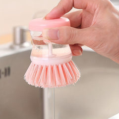 Ceramic Soap Dispenser Dish Brush for Dishes, Pots, Pans & Kitchen Sinks