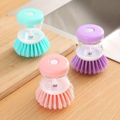 Ceramic Soap Dispenser Dish Brush for Dishes, Pots, Pans & Kitchen Sinks