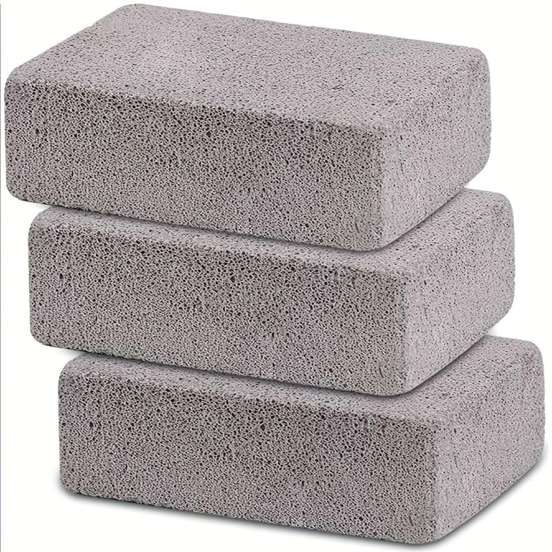 Grill Griddle Cleaning Brick Block Descaling Stone BBQ Handle Protect Hands