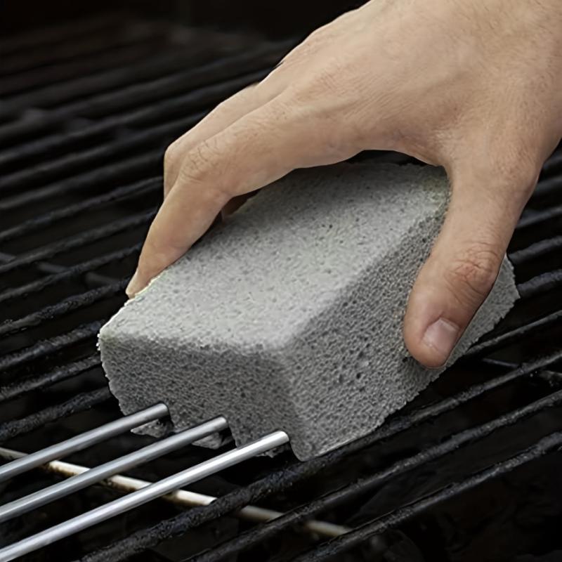 Grill Griddle Cleaning Brick Block Descaling Stone BBQ Handle Protect Hands