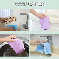 10pcs Fish Scale Glass Wiping Cloth - Absorbent Towel, Kitchen Degreasing Cloth