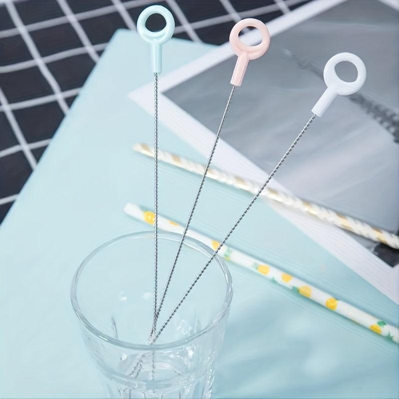 3pcs Straw Cleaner Brush Set for Tumbler Sippy Cup Bottle Tube Cleaning