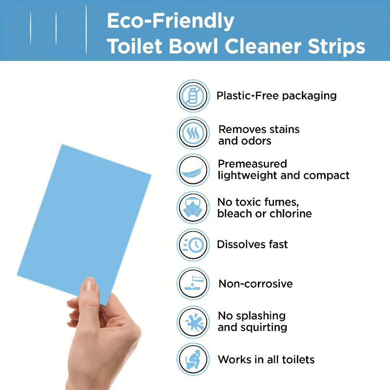 60 Toilet Bowl Cleaner Strips - Water Soluble Tablet Cleansers