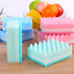 10pcs Wave Dishwashing Sponge Non Oily Cleaning Wipe