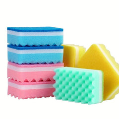 10pcs Wave Dishwashing Sponge Non Oily Cleaning Wipe
