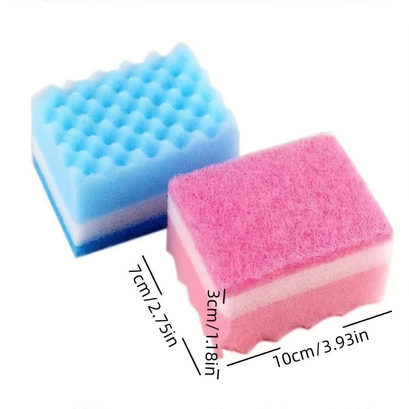10pcs Wave Dishwashing Sponge Non Oily Cleaning Wipe