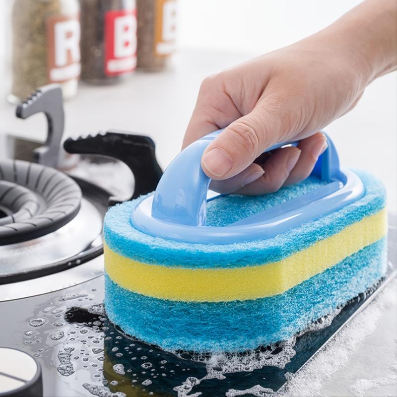 2 Packs Bathtub Scrubber Sponge Brush Soft Magic Sponge Eraser