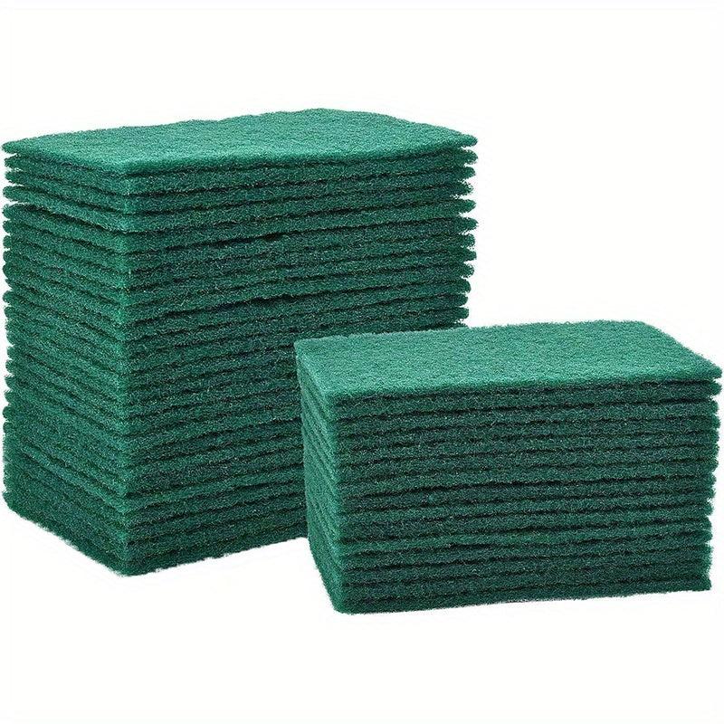 Heavy Duty Scrub Pads Sponge Dishwashing Brush Green Reusable Household Kitchen