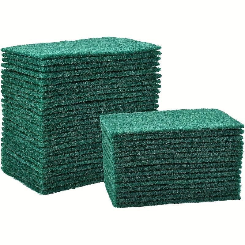Heavy Duty Scrub Pads Sponge Dishwashing Brush Green Reusable Household Kitchen