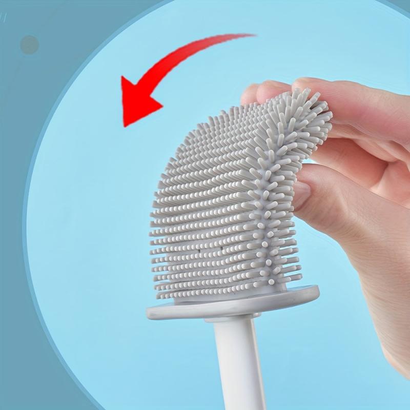 Silicone Toilet Brush Wall Hanging Cleaning Set