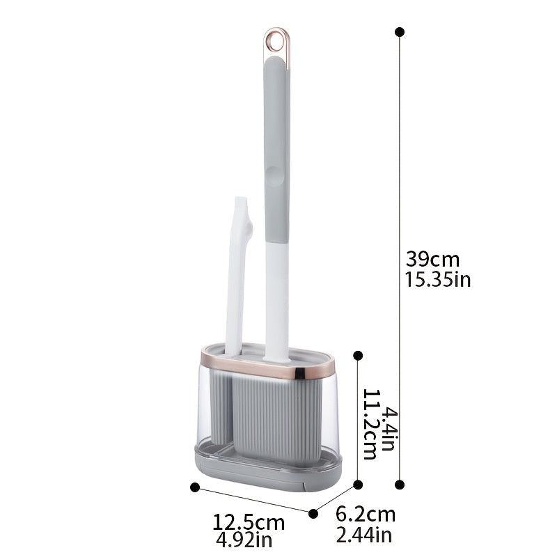 Silicone Toilet Brush Wall Hanging Cleaning Set